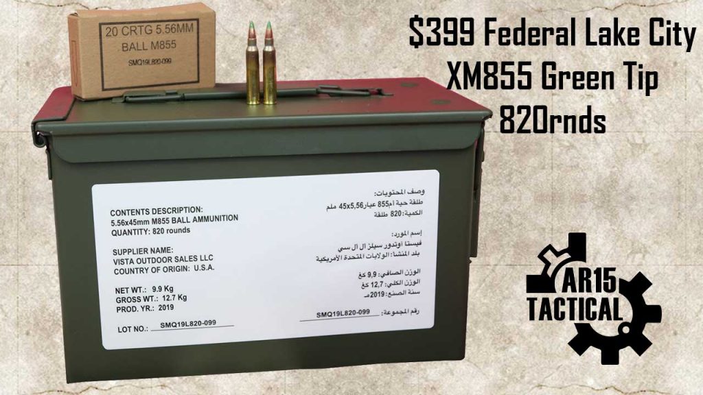 $399 Federal American Eagle Lake City XM855 Green Tip